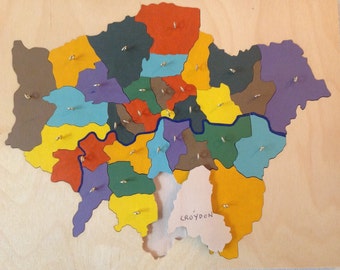 London Boroughs: Wooden Puzzle Map