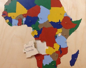 Africa: Wooden Puzzle Map