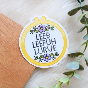 leeb leefuh lurve || vinyl stickers, laptop sticker, simulation stickers, gamer girl sticker, kawaii stickers, video game sticker