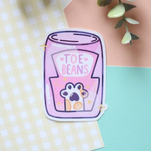 toe beans || kawaii stickers, cute stickers, cat stickers, laptop stickers, vinyl stickers, water bottle stickers, pastel goth