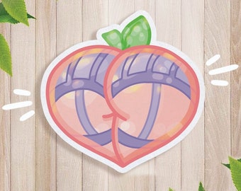 peach bum sticker || heart butt sticker, pastel goth stickers, peachy sticker, laptop stickers, cute stickers, kawaii sticker, body positive