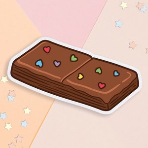 cosmic brownie | cute stickers, kawaii stickers, food stickers, stickers for laptop, y2k sticker