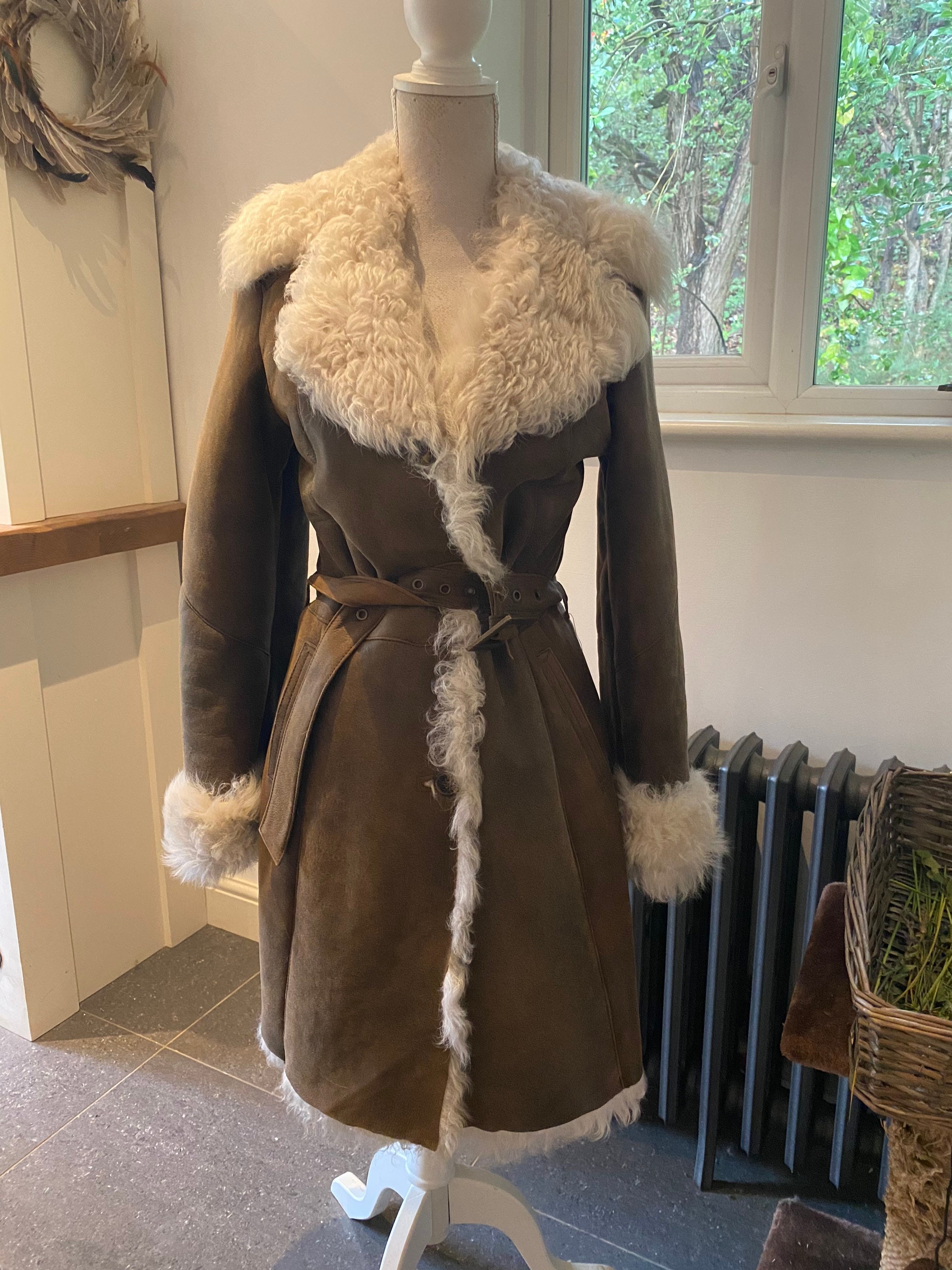 100 % Natural Handmade Shearling Women's Coat Jacket Size | Etsy