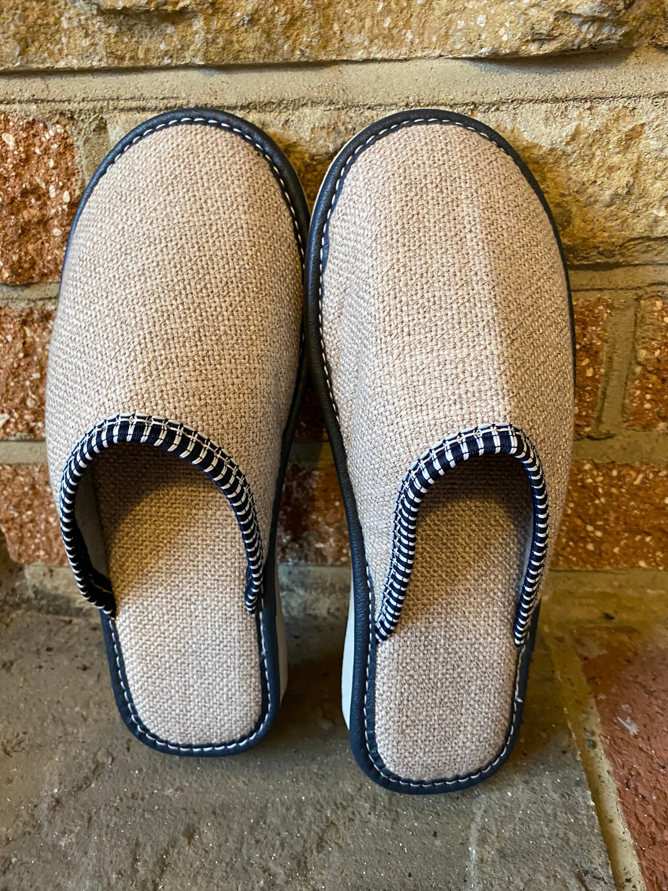 Vegan Slippers Women's Natural Linen All Sizes UK3UK8 Etsy