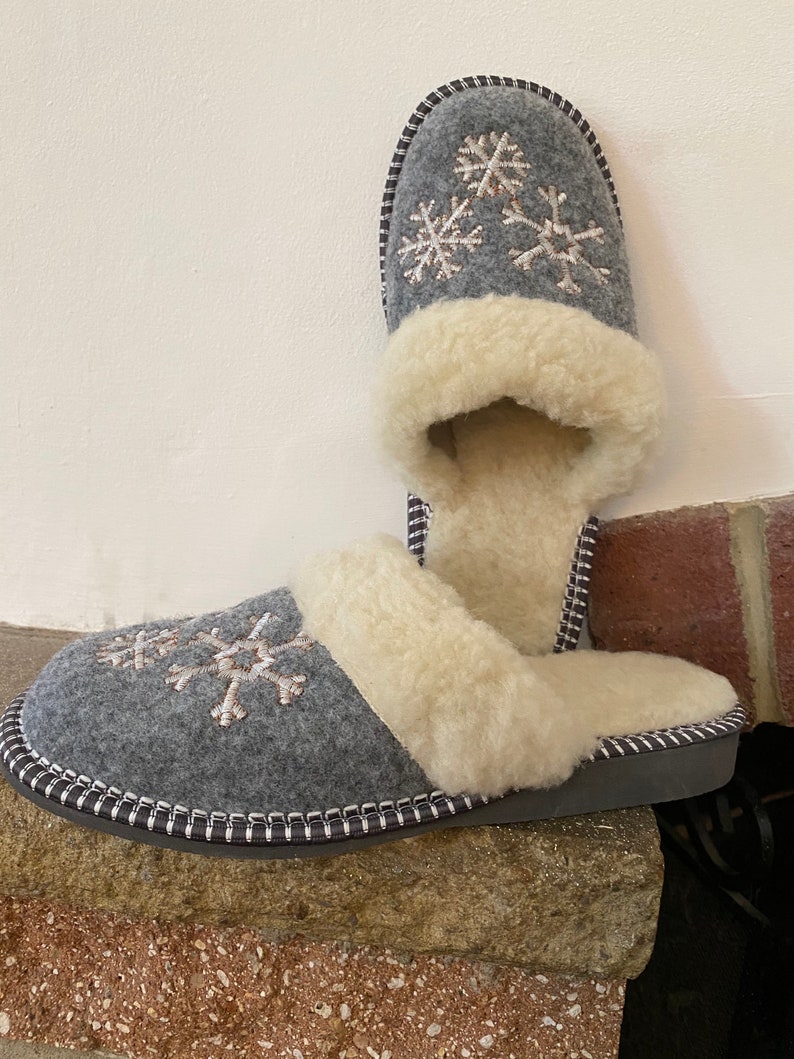 Womens Felt Wool Slippers All Sizes UK Autumn Winter Etsy