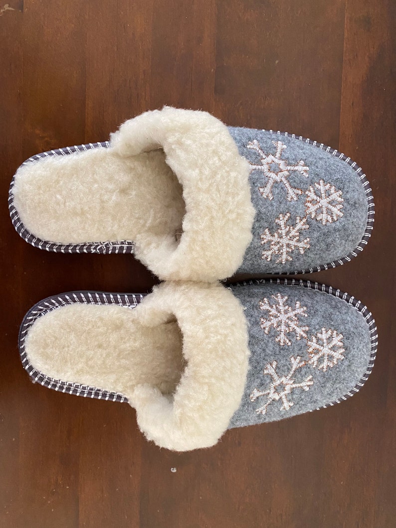 Womens Felt Wool Slippers All Sizes UK Autumn Winter Etsy