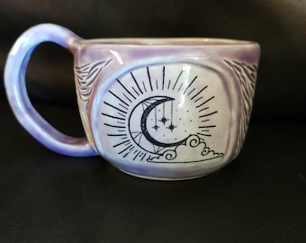Taza de mármol morado