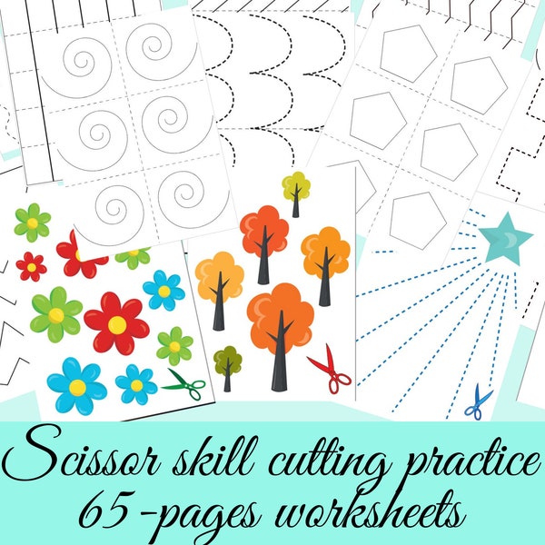 Scissor skill cutting practice pages, Scissor activities, Preschool printable worksheets for Preschool & Kindergarten, Kids activity games