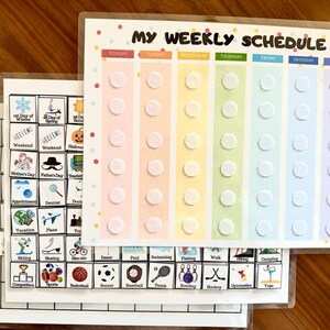 Kids Weekly Planner, Weekly Kids Calendar, Visual Schedule for toddlers, Printable preschool Weekly Routine Chart, Digital file, PDF image 12