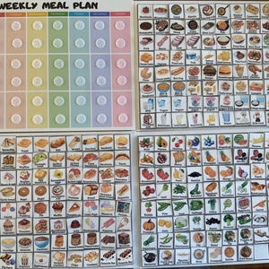 Kids Meal Planner Editable, Visual Weekly Meal Calendar, Kids menu template, Kids Visual Schedule, Montessori calendar for toddlers, PDF imagen 17