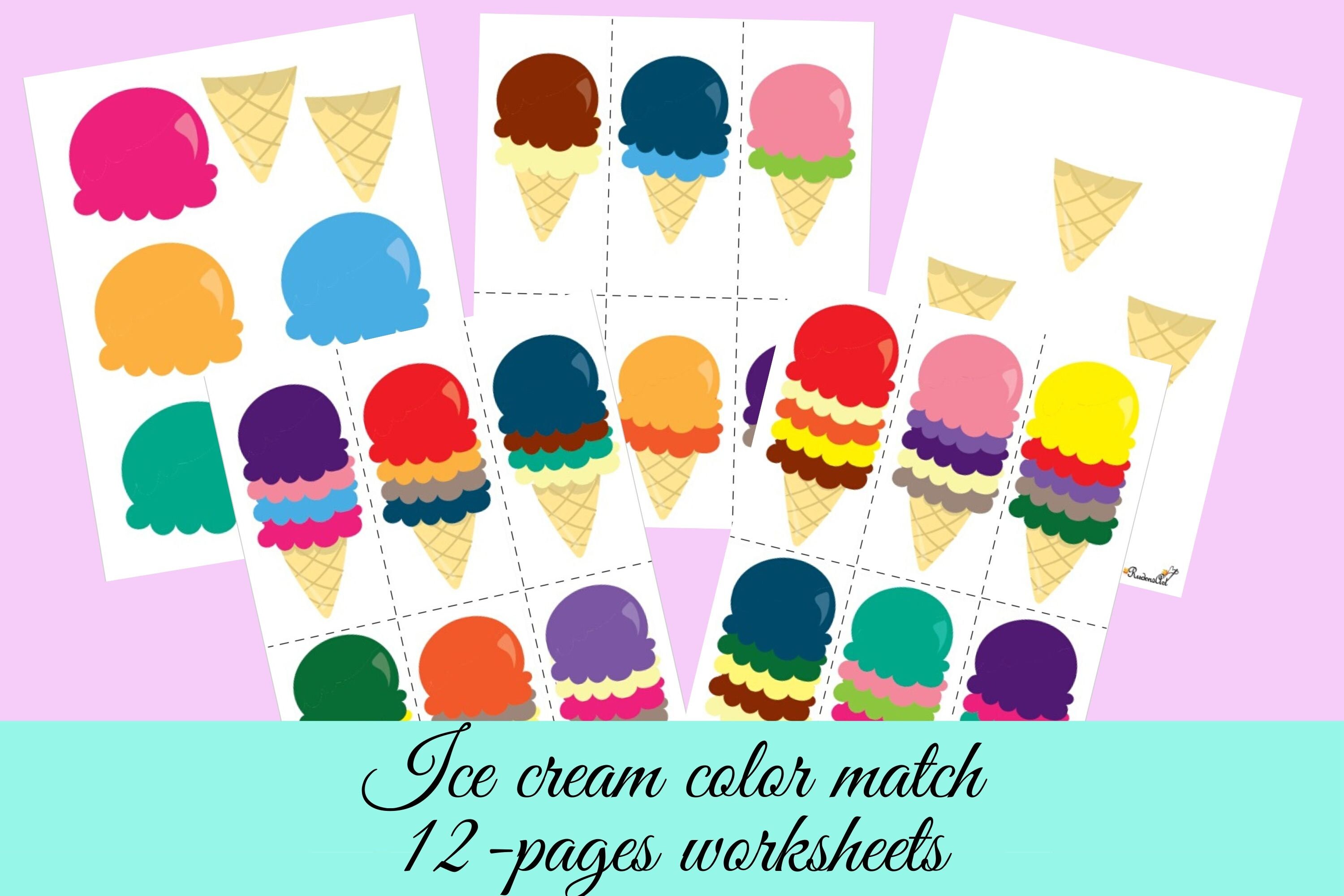Ice Cream Matching Game Printable