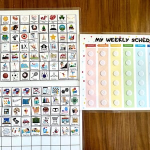 Kids Weekly Planner, Weekly Kids Calendar, Visual Schedule for toddlers, Printable preschool Weekly Routine Chart, Digital file, PDF image 17