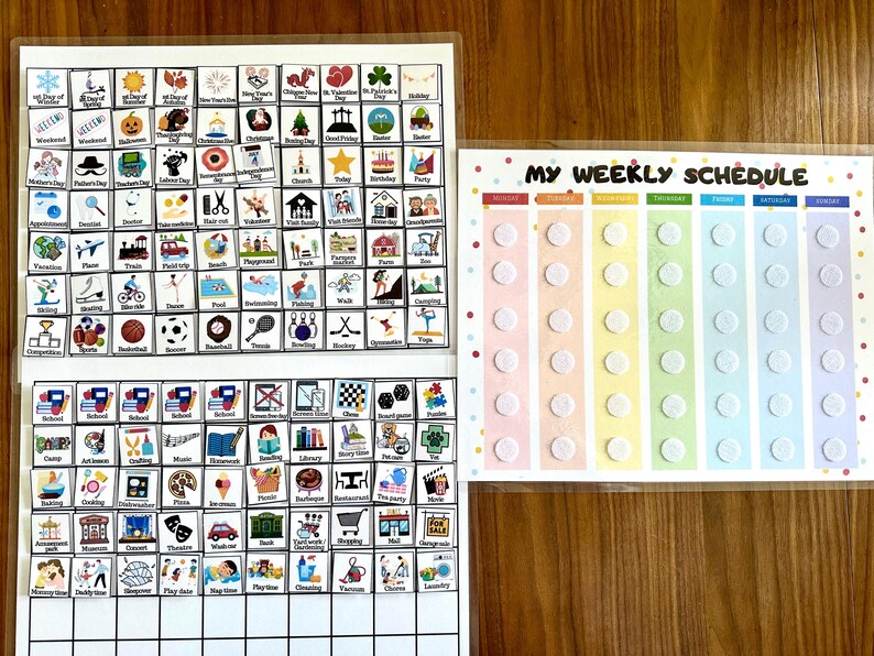 Kids Weekly Planner, Weekly Kids Calendar, Visual Schedule for toddlers, Printable preschool Weekly Routine Chart, Digital file, PDF image 17