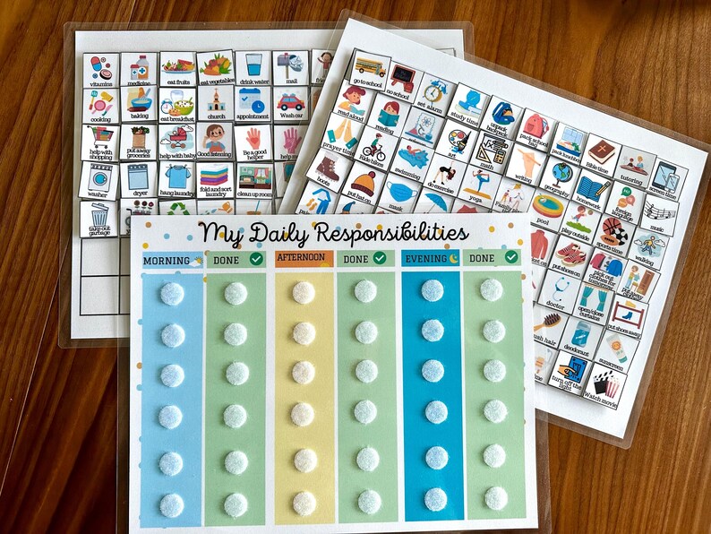 Tägliches Aufgaben Diagramm bearbeitbar, Kinder Aufgaben Diagramm bedruckbar, visueller Routineplan für Kleinkinder, Kinder-Checkliste, tägliche Aufgabenliste, PDF Bild 11