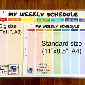 Kids Weekly Planner, Weekly Kids Calendar, Visual Schedule for toddlers, Printable preschool Weekly Routine Chart, Digital file, PDF image 15