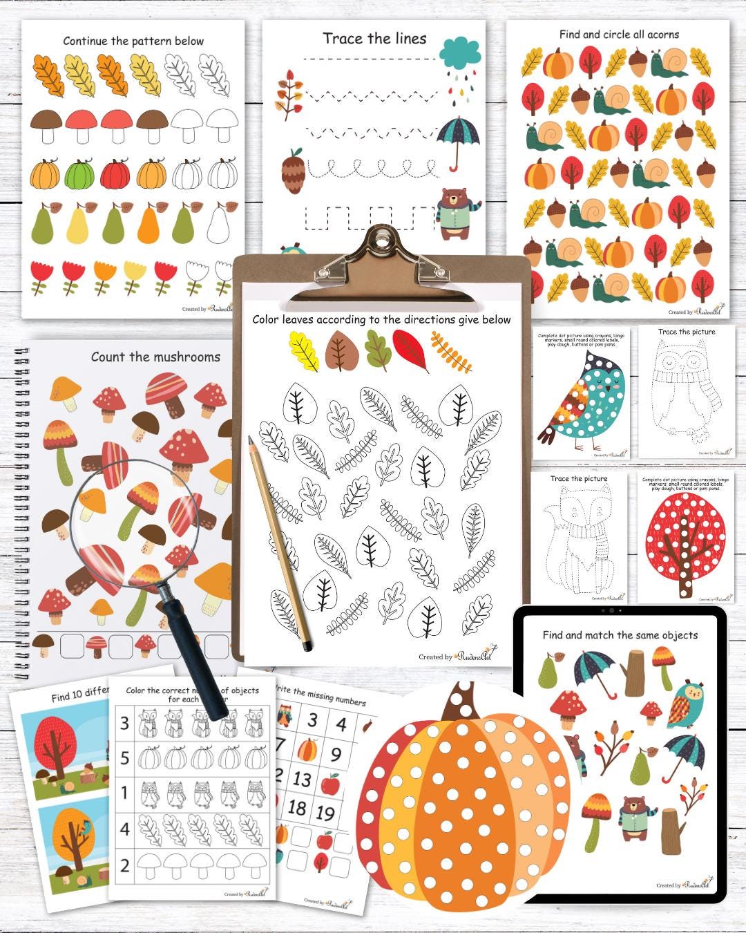 Hojas de trabajo de otoño para niños, Libro de actividades de otoño,  Imprimible para preescolar, Hojas de trabajo para jardín de infantes, Libro  de actividades para niños pequeños, Carpeta de aprendizaje de, image size:1080x1350