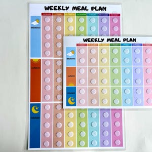 Kids Meal Planner, Visual Weekly Meal Calendar, Kids menu template, Kids Visual Schedule, Montessori calendar for toddlers (PHYSICAL COPY) image 5
