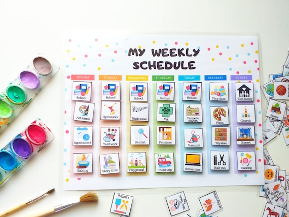 Kids Weekly Planner, Weekly Kids Calendar, Visual Schedule for Toddlers, Printable Preschool Weekly Routine Chart, Digital File, PDF - Etsy Israel kids-weekly-planner-weekly-kids-calendar-visual-schedule-for-toddlers-printable-preschool-weekly-routine-chart-digital-file-pdf-etsy-israel
