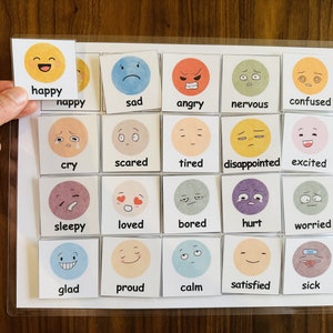 Bewerkbare emotiekaarten, emotiegezicht-flashcards, gevoelens-flitskaarten, sociaal-emotioneel leren, montessorimaterialen, afdrukbaar thuisonderwijs