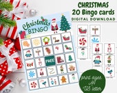 Christmas Bingo cards for kids, Christmas Bingo game for toddlers, Preschool winter printables