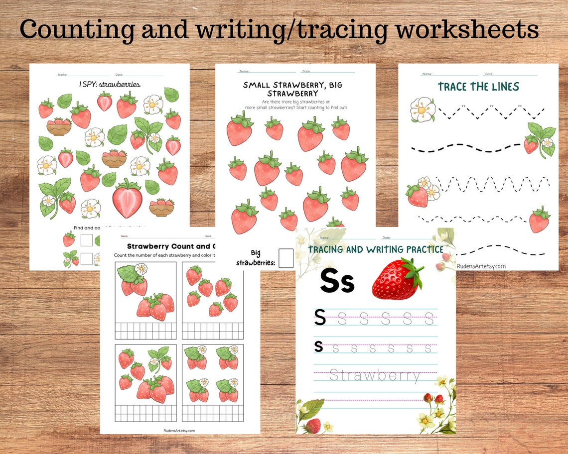 Strawberry Unit Study Strawberry Anatomy and Strawberry - Etsy