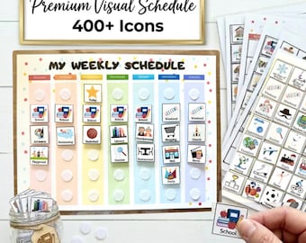 Kinder Wochenplaner, Wochenplaner für Kinder, Visueller Stundenplan für Kleinkinder, Druckbare Wochenübersicht für Vorschulkinder, Digitale Datei, PDF