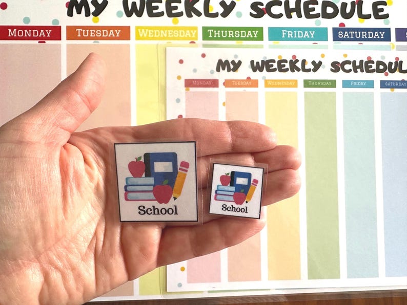 Kids Weekly Planner, Weekly Kids Calendar, Visual Schedule for toddlers, Printable preschool Weekly Routine Chart, Digital file, PDF image 14