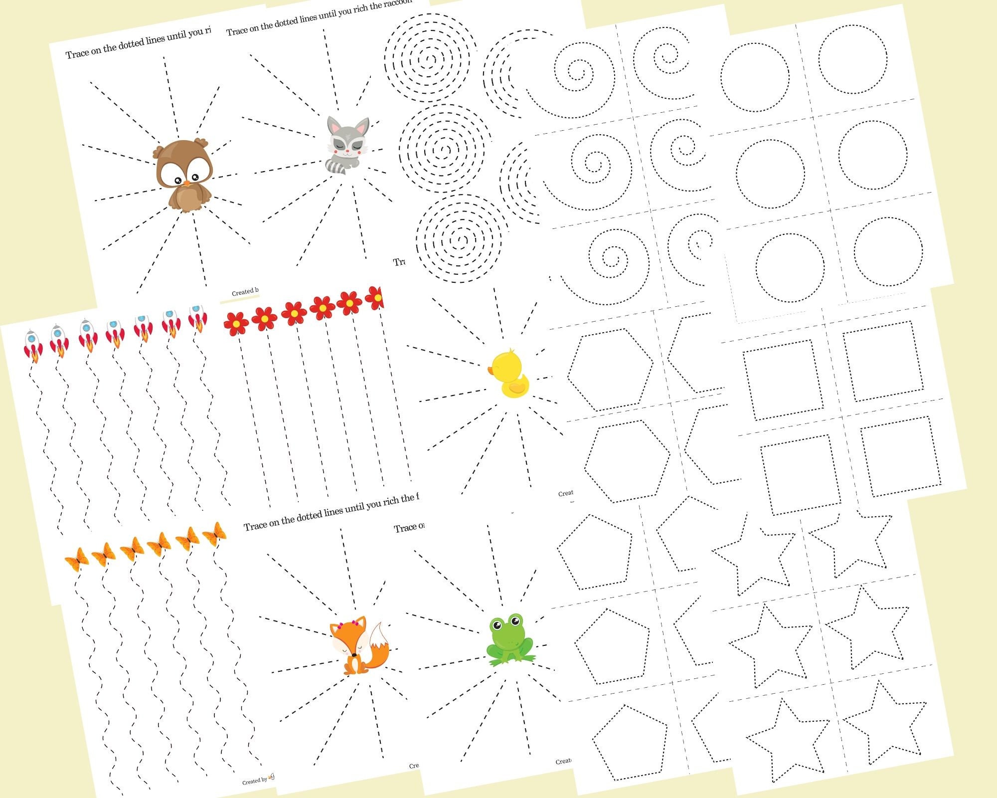 Tracing Worksheets, Handwriting Practice Sheets, Preschool Printables