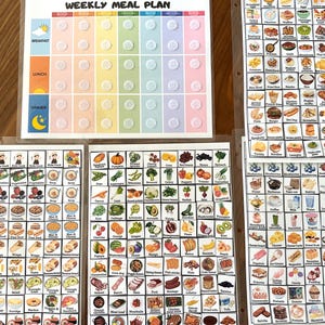Kids Meal Planner Editable, Visual Weekly Meal Calendar, Kids menu template, Kids Visual Schedule, Montessori calendar for toddlers, PDF imagen 13
