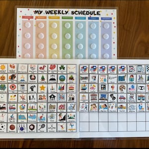 Kids Weekly Planner, Weekly Kids Calendar, Visual Schedule for toddlers, Printable preschool Weekly Routine Chart, Digital file, PDF image 16