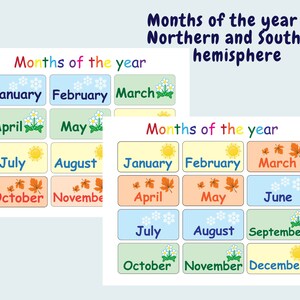 Kids Calendar and Weather Chart as a Montessori Materials or Classroom ...