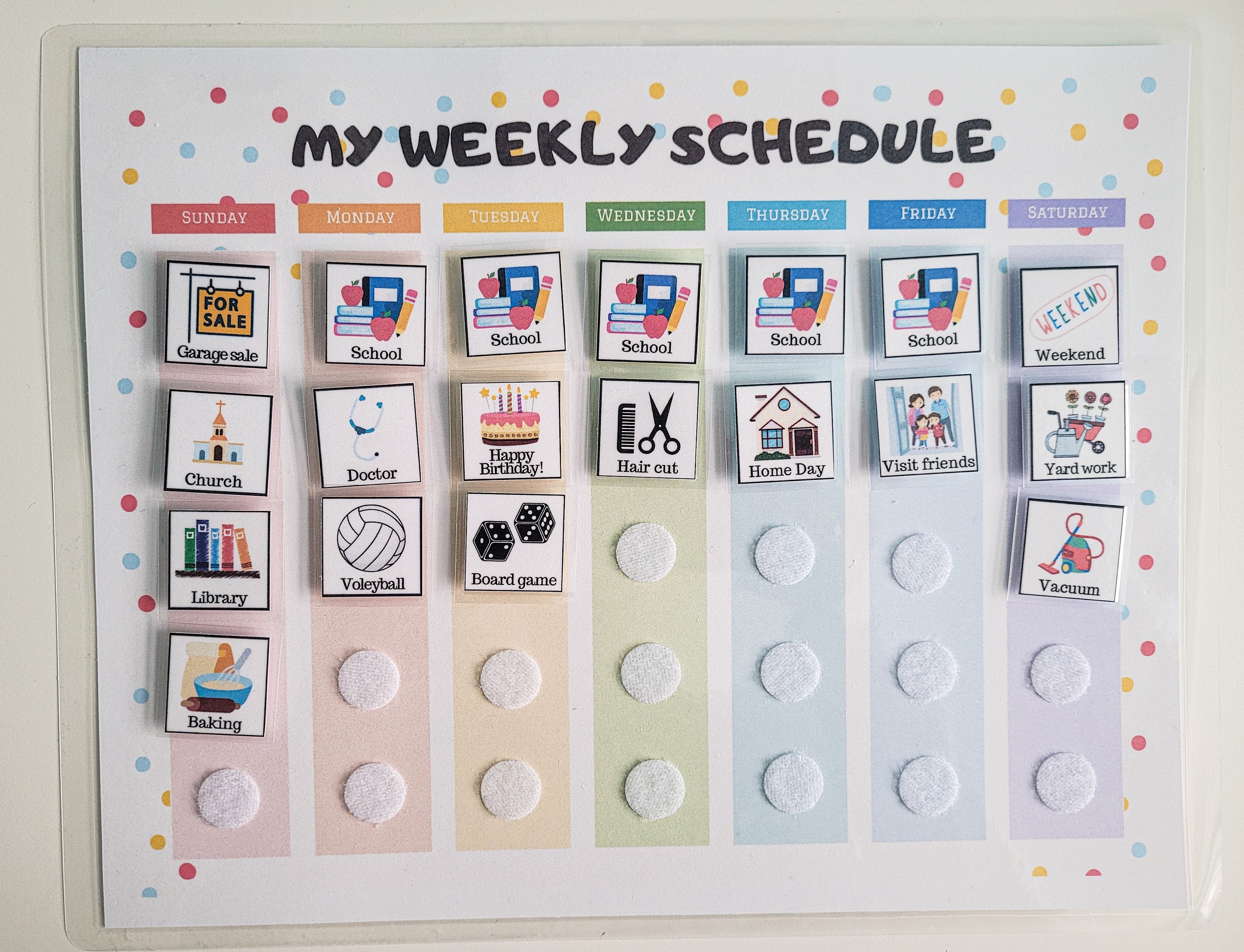 Kids Weekly Planner, Custom Weekly Kids Calendar, Visual Schedule for  toddlers, preschool or kindergarten kids (already made, physical copy) -  Etsy México, image size:3000x2297