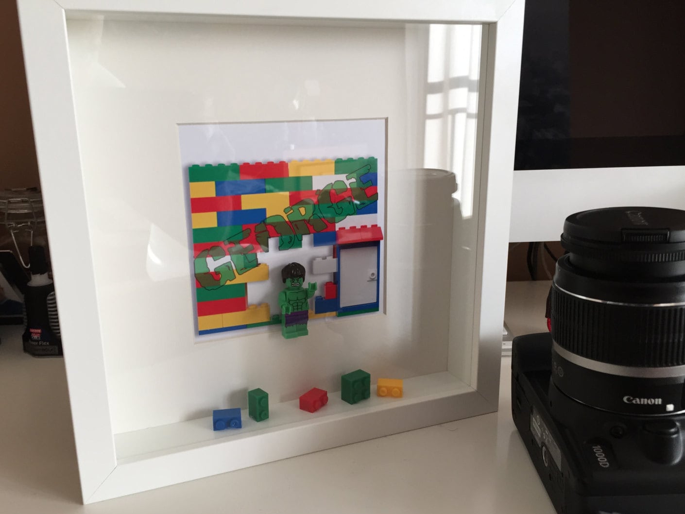 Lego Hulk Character box frames Personalised name pictures Etsy