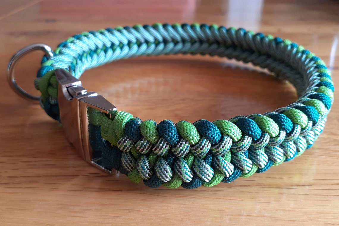 Custom Jawbone/waterfall Weave Paracord Dog Collar Etsy