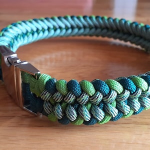 Custom Jawbone/Waterfall Weave Paracord Dog Collar