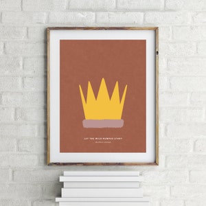 Where the Wild Things Are - Children&#39;s Book Quote Wall Art - Maurice Sendak - Kid&#39;s Room Decor - Nursery Wall Art - Gift for Book Lover