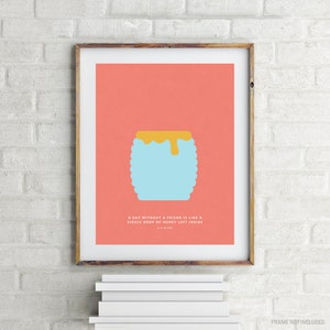 Winnie the Pooh - Minimal Children&#39;s Book Quote Print - A A Milne - Kid&#39;s Room Decor - Nursery Wall Art - Gift for Book Lover