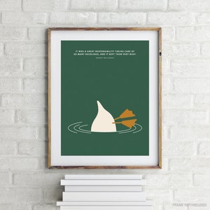 Make Way for Ducklings Print - Minimalistic Children&#39;s Book Quote Wall Art - Kid&#39;s Room Decor - Nursery Wall Art - Gift for Book Lover