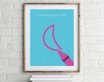 Harold and the Purple Crayon - Crockett Johnson - Children's Book Quote Print - Kid's Room Decor - Nursery Wall Art - Gift for Book Lover