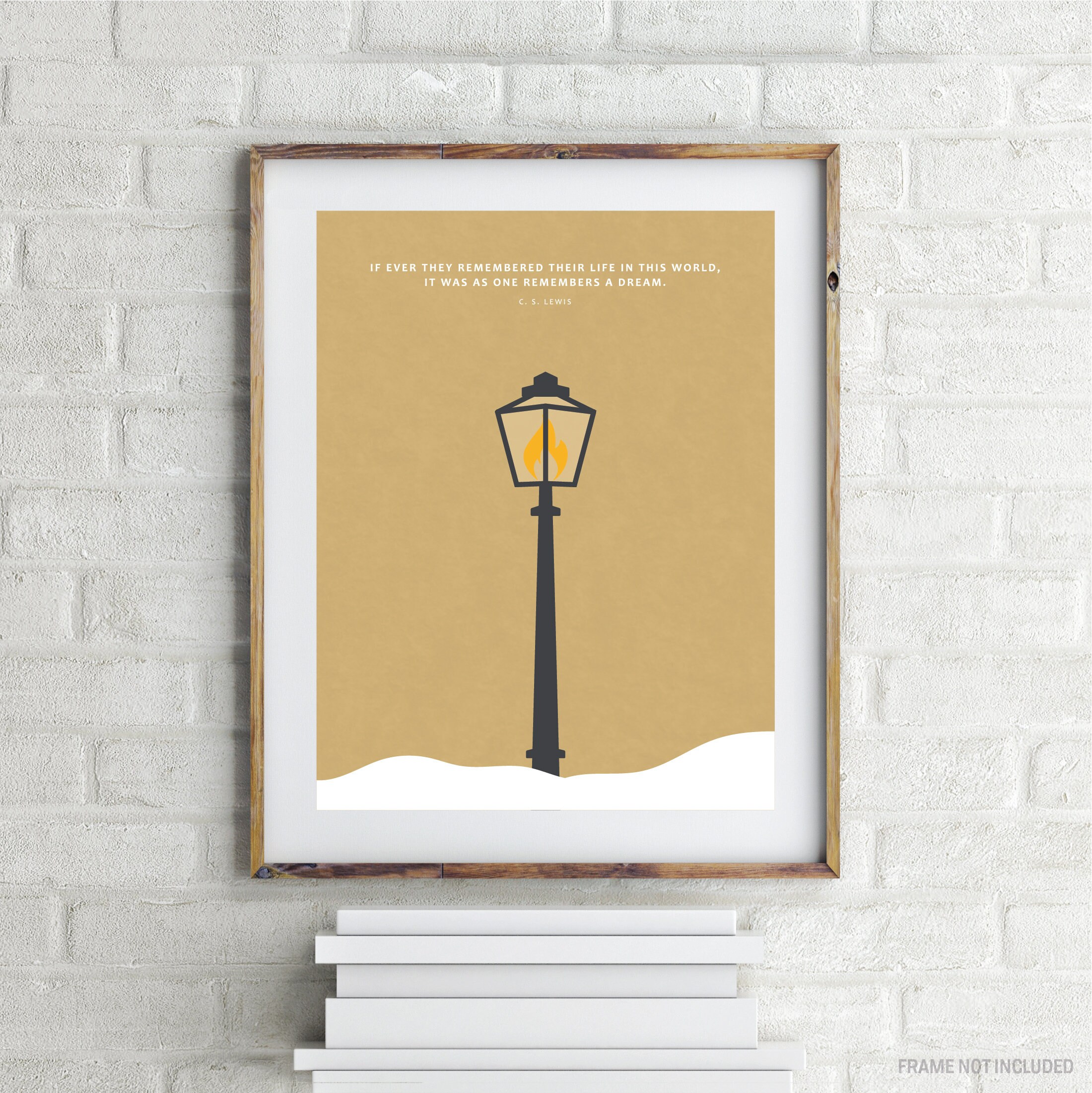 Chronicles of Narnia Quote Lion Witch & Wardrobe Print 