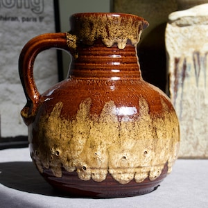 Fat Lava Vase , Bay 631 20, West German Pottery, Original