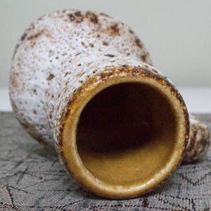 Marius van Woerden for Vest Keramiek: Dutch Brutalist Fat Lava Glazed Ceramic Vase image 5