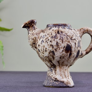 Marius van Woerden for Vest Keramiek: Fat Lava Glazed Ceramic Teapot Vase