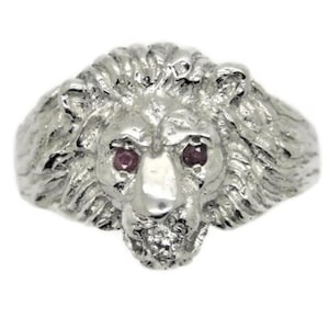 Bague pour homme Lion en platine .950