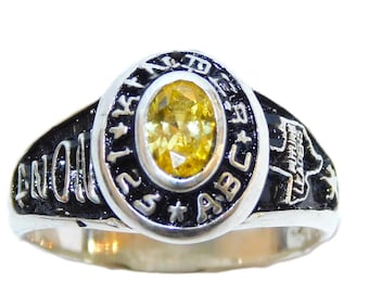 New Kinder Graduation Rings.925 Sterling Silver (Any Size, Color, and Stone)