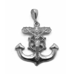 Anchor with Christ Pendant Sterling Silver .925