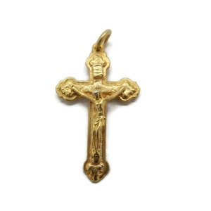 Cross Jesus  2 14k Yellow Gold.