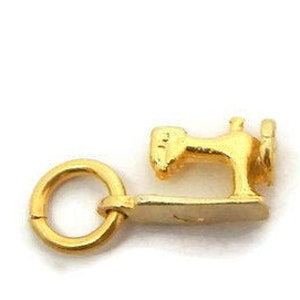 Sewing Machine Pendant Charm 14k Yellow Gold!!