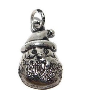 Santa Claus Charm Pendant .925 Sterling Silver!!