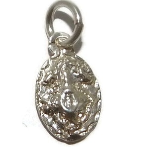 Medal Virgin San Juan de los Lagos Charm Pendant .925 Sterling Silver.